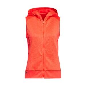 Adidas Cold.rdy Golf Vest Sleeveless Zip Front Top in Coral